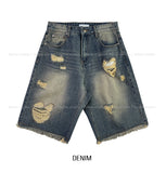 Heart Destroyed Bermuda Pants