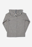 Bunny stripe button hoodie knit