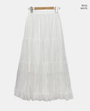 Fuggle Chiffon Tiered Long Skirt