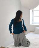 Hoyan Ribbon Halter Bolero Square Neck Knit