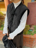 [BAONHAUS] Moles ribbon quilted padded vest