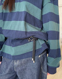 Piel Stripe Collar Tee
