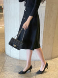 Elnis Three Quarter Tweed Flare One Piece