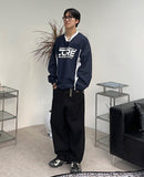 Delf over wide denim pants