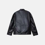 Concrete Crack Leather Jacket