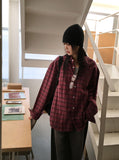 [UNISEX] Dickz Vintage Check Brushed Long Sleeve Shirt