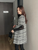 [35% wool] Racquet Round Tweed Mini One Piece
