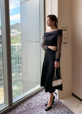 Mud Satin Flare Skirt