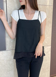 Mully Chiffon Layered Bustier Blouse