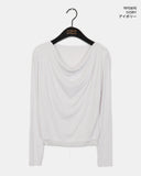 Hitol Lace Fake Layered Shirring Drape T-shirt