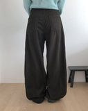 Tmo Corduroy Brushed Wide Straight Pants