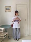 Comim Lace Track Wide Pants