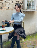 Cello Brushed Pleated Skirt Pants (Belt set)