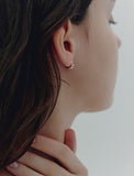 H Edition Silver Rainy One-Touch Earrings