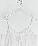 Lamillie White Ribbon Sleeveless Bustier Blouse