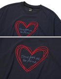 Chain Heart Embroidered Short Sleeve Tee