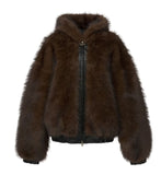 young and rich fur hoodie jacket