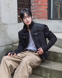 Fielden Plate Zipper Wide Pants
