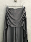 Ribbon Shirring Bootcut Pants