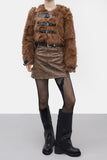 Literhan buckle fur jacket