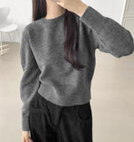 Basic Mid Season Semi Crop Knit