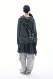 Curve panel cargo cotton wide pants