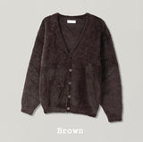 Glow Angora Y-neck Cardigan