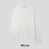 [BAISC] Dense Tencel Crop Long Sleeve Tee