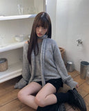 [Muffler SET] Dori Muffler Loose V-Neck Knit