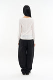 Panay sheer wide V-neck T-shirt
