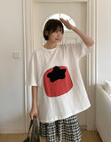 Knitly Embroidered Tomato Short Sleeve Tee