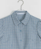 Cookel seersucker check short sleeve shirt