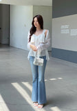 Jetine Span Slim Bootcut Denim Pants