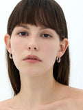 Champagne Moon Silver Gout Glint Earrings M