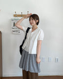 Kotali Check Balloon Layered One Piece