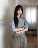 [U-BASIC] Riu Ribbed U-Neck Short Sleeve