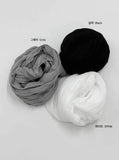 Mauve Wrinkle Pleated Long Muffler Scarf