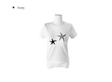 Pussy Starfish Printing Slim Short Sleeve T-Shirt