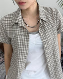 Noir check shirt