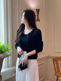Beton Round Ribbed Basic Cardigan