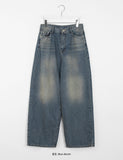 Denta Washing Wide Denim Pants