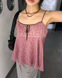 [MADE] Ien Vintage Velvet Ribbon Flower Flower Sleeveless Blouse