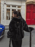 [PREMIUM/MADE] Oblique two-way fur jacket