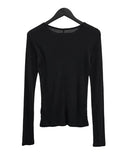 Rat Cut Boat Neck Long Sleeve Tee