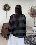 Rical Stripe Mesh Knit