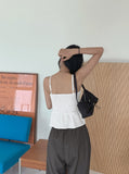 Borin satin shirring-string mini shoulder bag