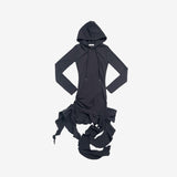 Cheona Unbalanced Hooded One Piece