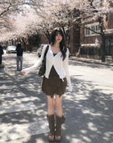 Mood Strap Ribbed Cardigan