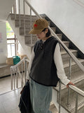 Deranki Stripe Over Hood Knit Vest