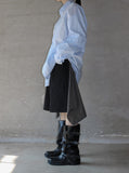 Two-bead check scarf pants